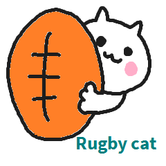 The cat playing rugby Sticker – LINE stickers | LINE STORE