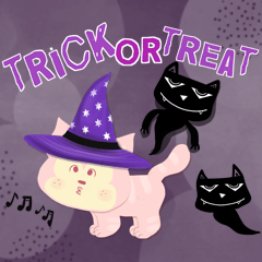 Hello Halloween by Macaron Katcat meow