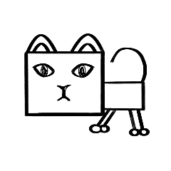 Square cat "haru"