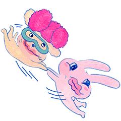 Wangwang and bunny
