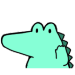friendly crocodile sticker