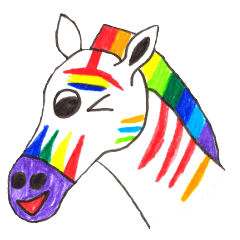 Rainbow horse