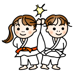 Karate kids Karin & Kazuma & Kuribo