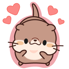 Cute Otter Anime Graphic · Creative Fabrica