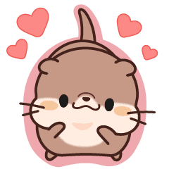 Daily Sticker Of Cute Otter Anime Ver Line Stickers Line Store