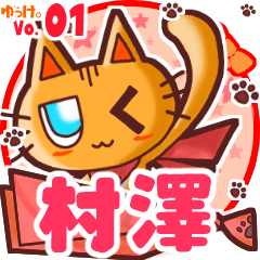 Cute cat's name sticker MY200919N20