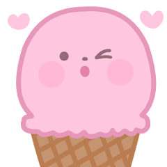 딸기 아이스크림 한 스쿱