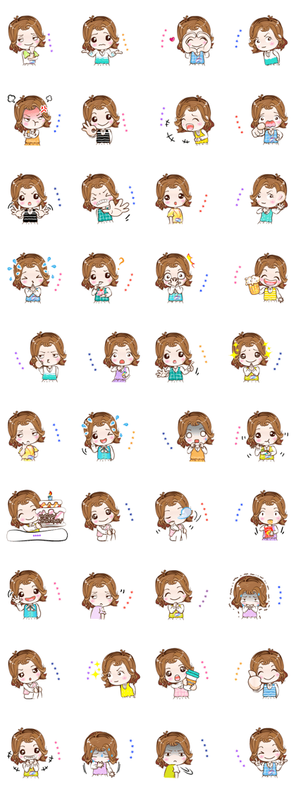 Custom stickers: pink-collar workerJapan