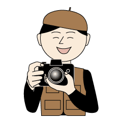 Animated young photographer