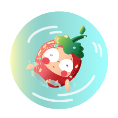Happy three fruits