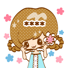 かわいい女の子 ロング カスタムスタンプ Line スタンプ Line Store