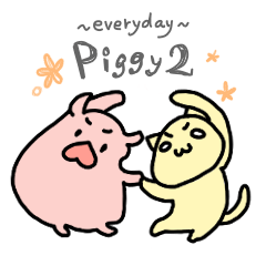 Piggy Sticker2 in Chinese(TW) & Japanese