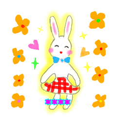Custom sticker for the greeting rabbit