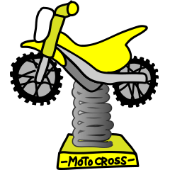 Yellow motocross rider