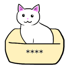 my white cat custom Sticker
