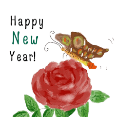 Happy new year flower blessing