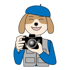 Animated photographer dog