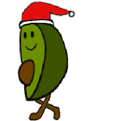Christmas party with avocado