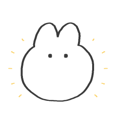 Japanee simple rabbit sticker