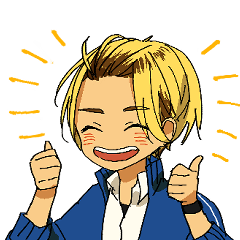 golden hair boys Sticker