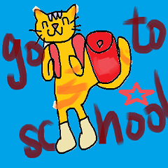 Cat goes to school