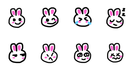 Line クリエイターズスタンプ うさぎ ちゃんの喜怒哀楽