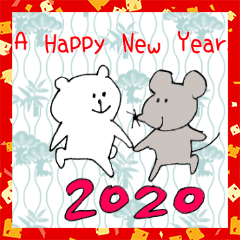 With happy your friend bear 2020 Sticker