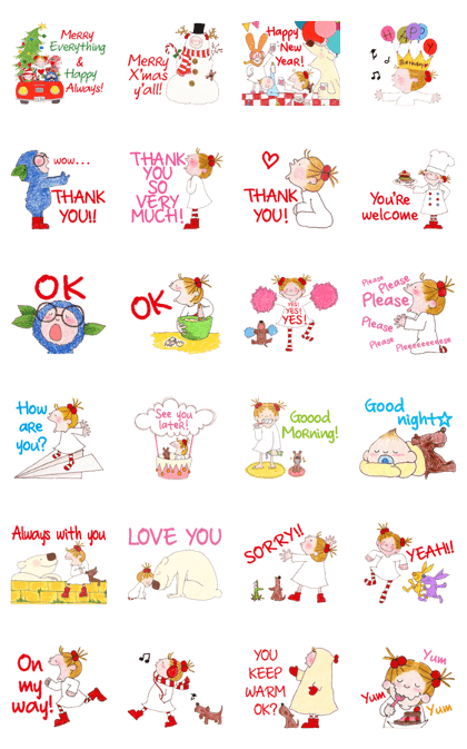 Line 個人原創貼圖 Coco And Wondrous Gang 14