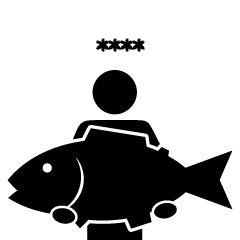 Fishing pictogram custom sticker