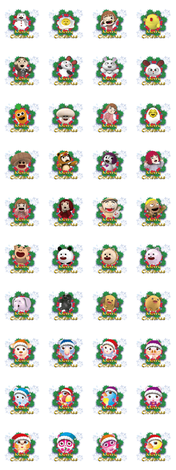 40 Merry Christmas Lineクリエイターズスタンプ Stamplist 40 Merry Christmas Lineクリエイターズスタンプ Stamplist