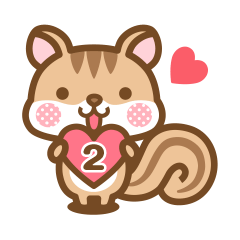 Chipmunk Shima-san Simple Sticker 2
