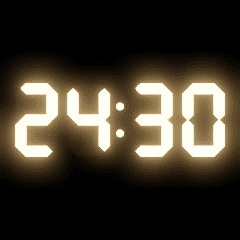 Glowing digital clock(30 minutes)