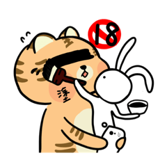 daily life of tiger and rabbit