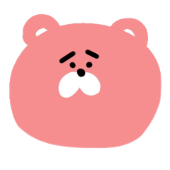 표정 풍부한 핑크 곰