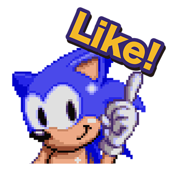 Sonic สติกเกอร์ 8 บิทพร้อมเสียง รูปที่ 1