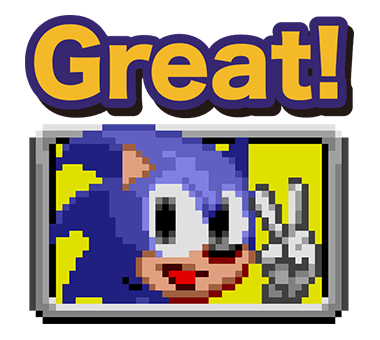 Sonic สติกเกอร์ 8 บิทพร้อมเสียง รูปที่ 7