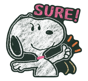 Snoopy ภาพวาดบนกระดานดำ รูปที่ 1