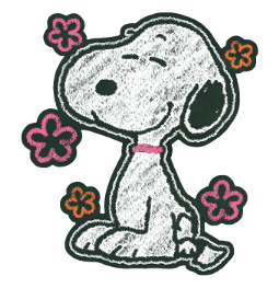 Snoopy ภาพวาดบนกระดานดำ รูปที่ 30
