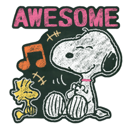 Snoopy ภาพวาดบนกระดานดำ รูปที่ 35