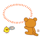 Rilakkuma สติกเกอร์ข้อความ รูปที่ 46