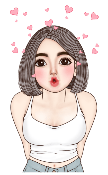 ยูริเซ็กซี่เกิร์ลบิ๊กสติ๊กเกอร์ รูปที่ 6
