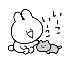 Surreal mini rabbit sane sticker | Yabe-LINE貼圖代購 | 台灣No.1,最便宜高效率的代購網