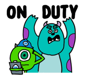Monsters, Inc. สติกเกอร์คุยงาน รูปที่ 19