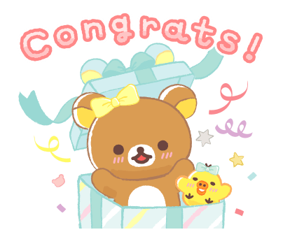 Rilakkuma Happy for you stickers รูปที่ 1