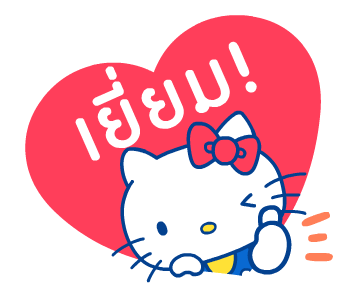เฮลโลคิตตี สติกเกอร์ข้อความน่ารัก รูปที่ 10