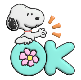Snoopy ♡ สติกเกอร์นุ่มนิ่ม รูปที่ 1