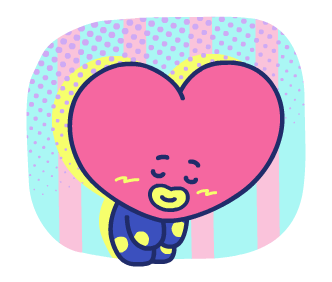 BT21 สติกเกอร์นิวเรโทร รูปที่ 6