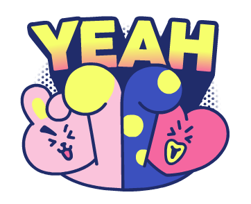 BT21 สติกเกอร์นิวเรโทร รูปที่ 16