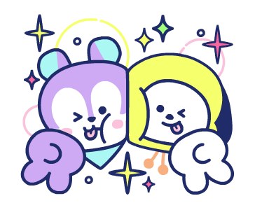 BT21 สติกเกอร์นิวเรโทร รูปที่ 17
