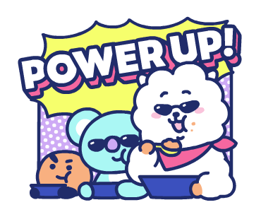 BT21 สติกเกอร์นิวเรโทร รูปที่ 18